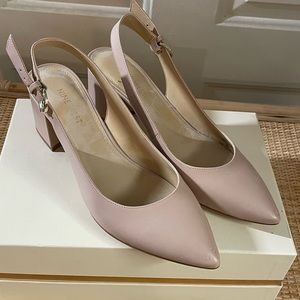 Nine West Nude Thia Sling Back Pump Heels 8.5 New
